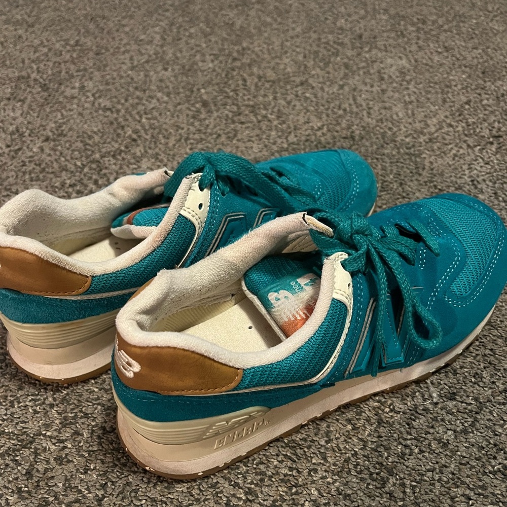 New Balance 574 Teal Sneakers